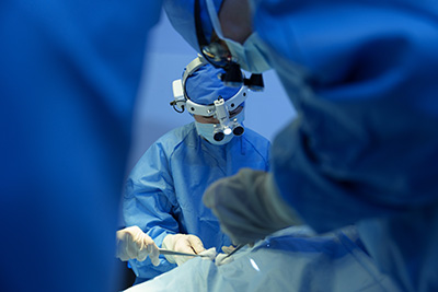 Surgeon in an operating room