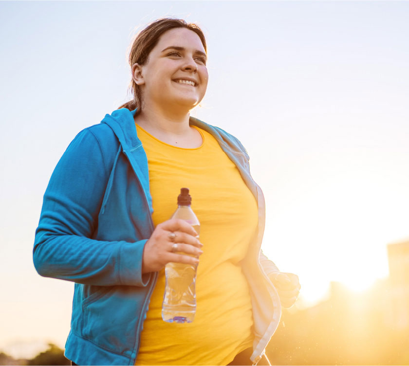 walking and drinking water to lose weight