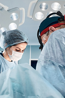 surgical oncologist in the operating room