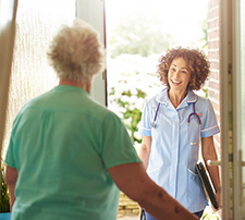 Home care provider at patient's home.